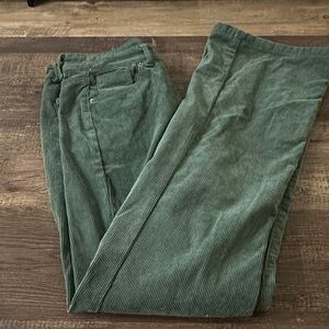SHEIN Women's Green Corduroy Pants